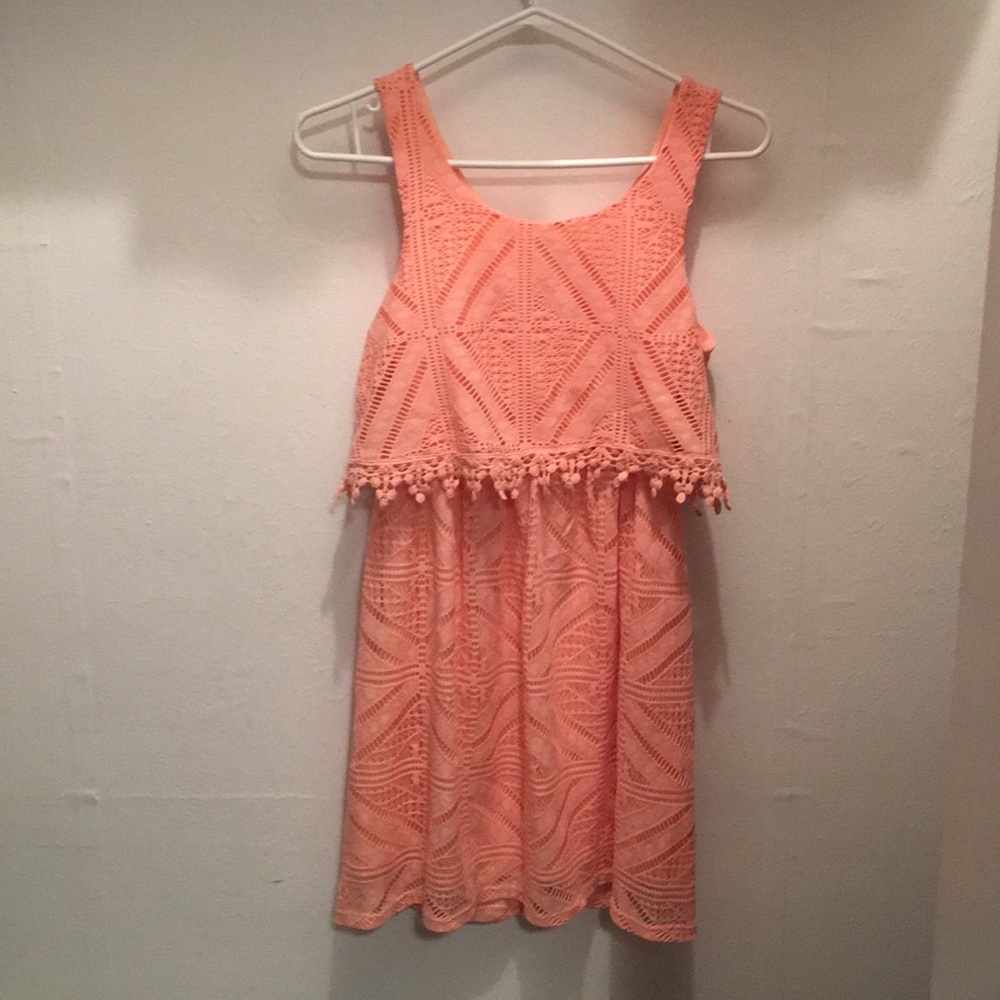 Peach summer dress